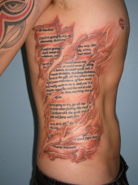  hogarth ribs ripped tattoo writing on May 7 2011 by hogarthtattoo
