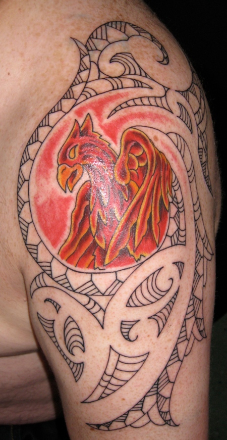 Maori half sleeve with Liverpool liver bird thrown in for good measure